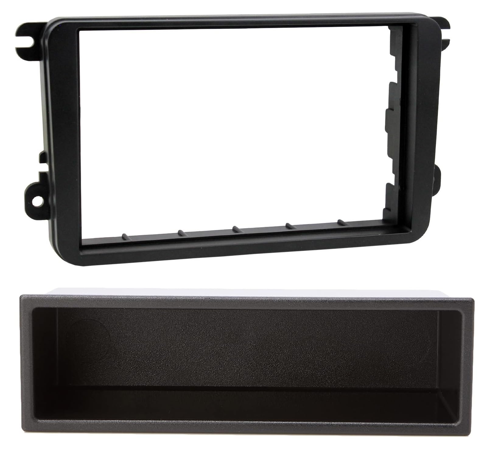 Motorguard Single/Double DIN Car Radio Frame Facia Fascia Installation, 1 DIN / 2 DIN Front Panel Frame Stereo compatible with Volkswagen VW/Skoda/Seat