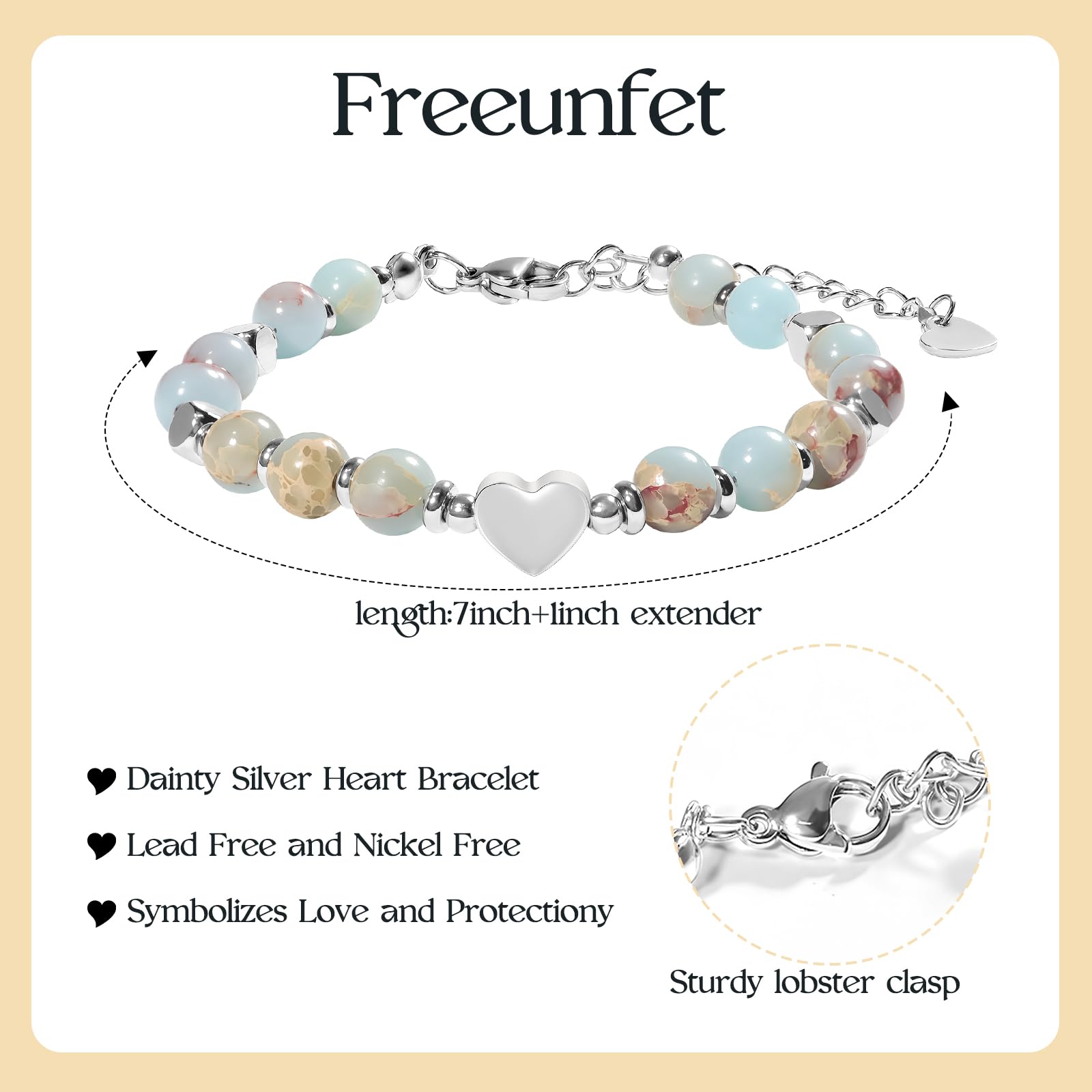 Women's Beaded Stretch Bracelets - Inspirational Sometimes You Forget You're Awesome Friendship Jewelry, Dainty Birthday Gift for Best Friends, Mom, Sister, Daughter
