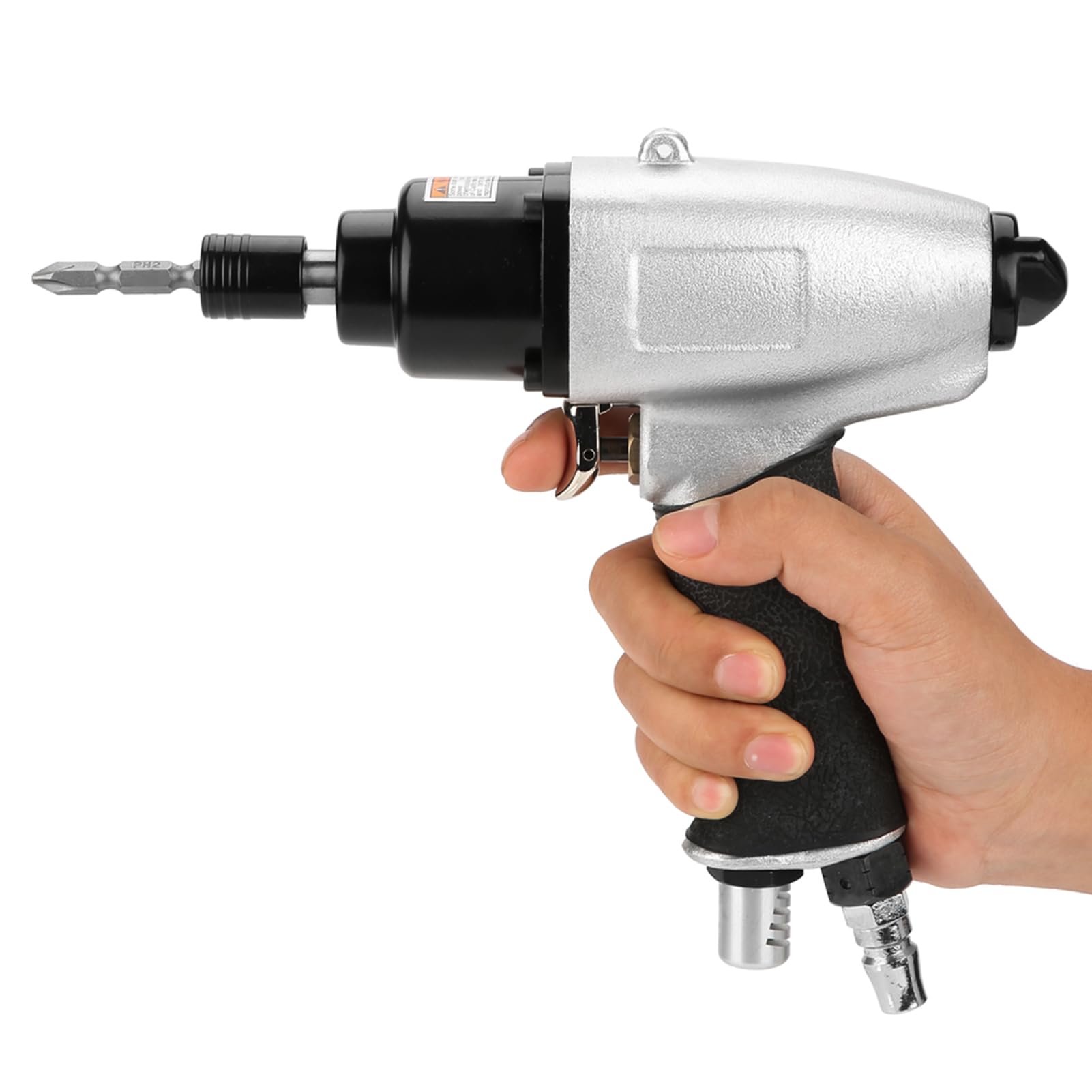 YWBL-WH Cacciavite Pneumatico, Cacciavite Pneumatico da 1/4'', Reversibile Industriale Ad Alta velocità, 8500 Giri/min, a Doppio Martello, velocità Regolabile, Cacciaviti Elettrici