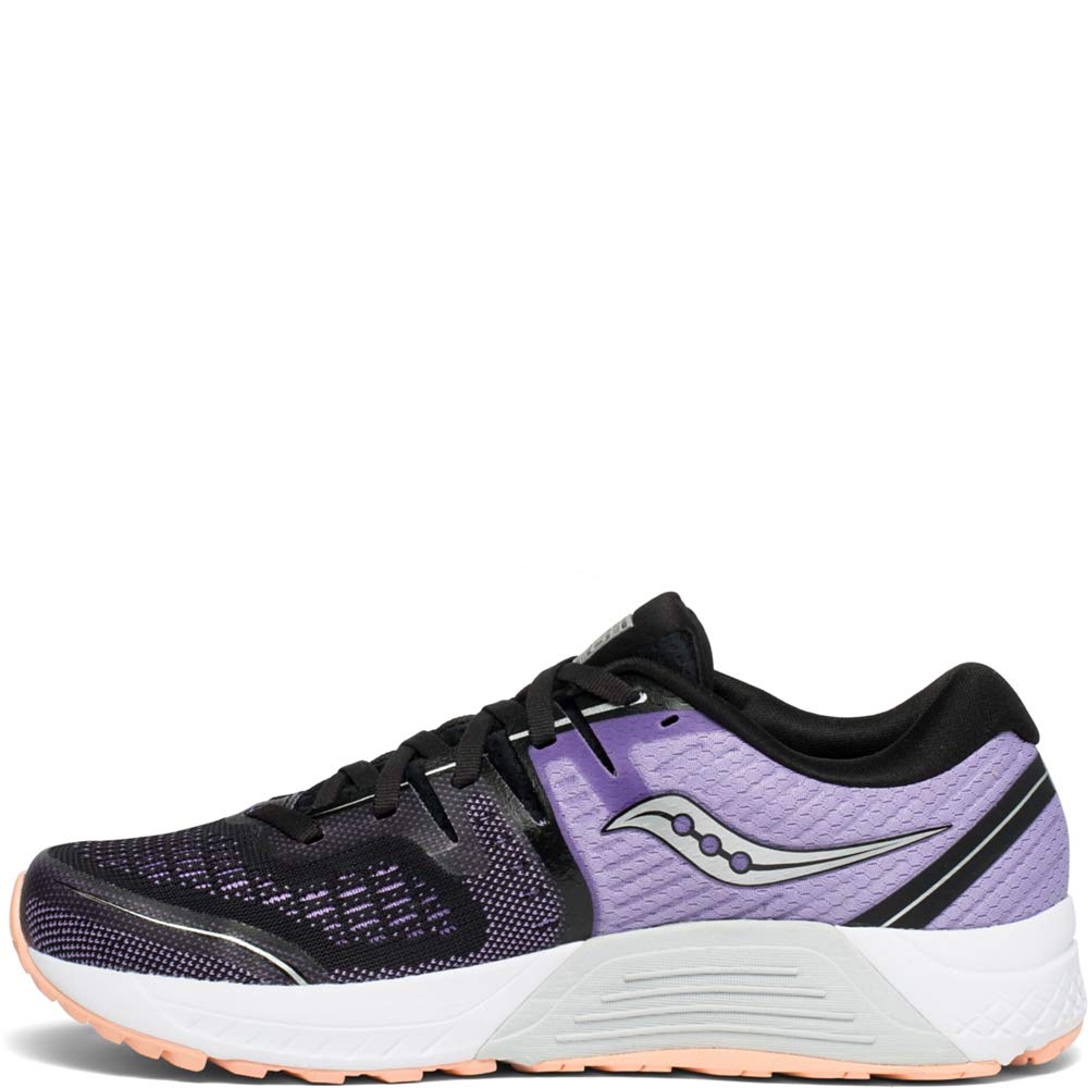 Saucony Women's Guide ISO 2 Running Shoe, Black/Purple, 11.5 M US