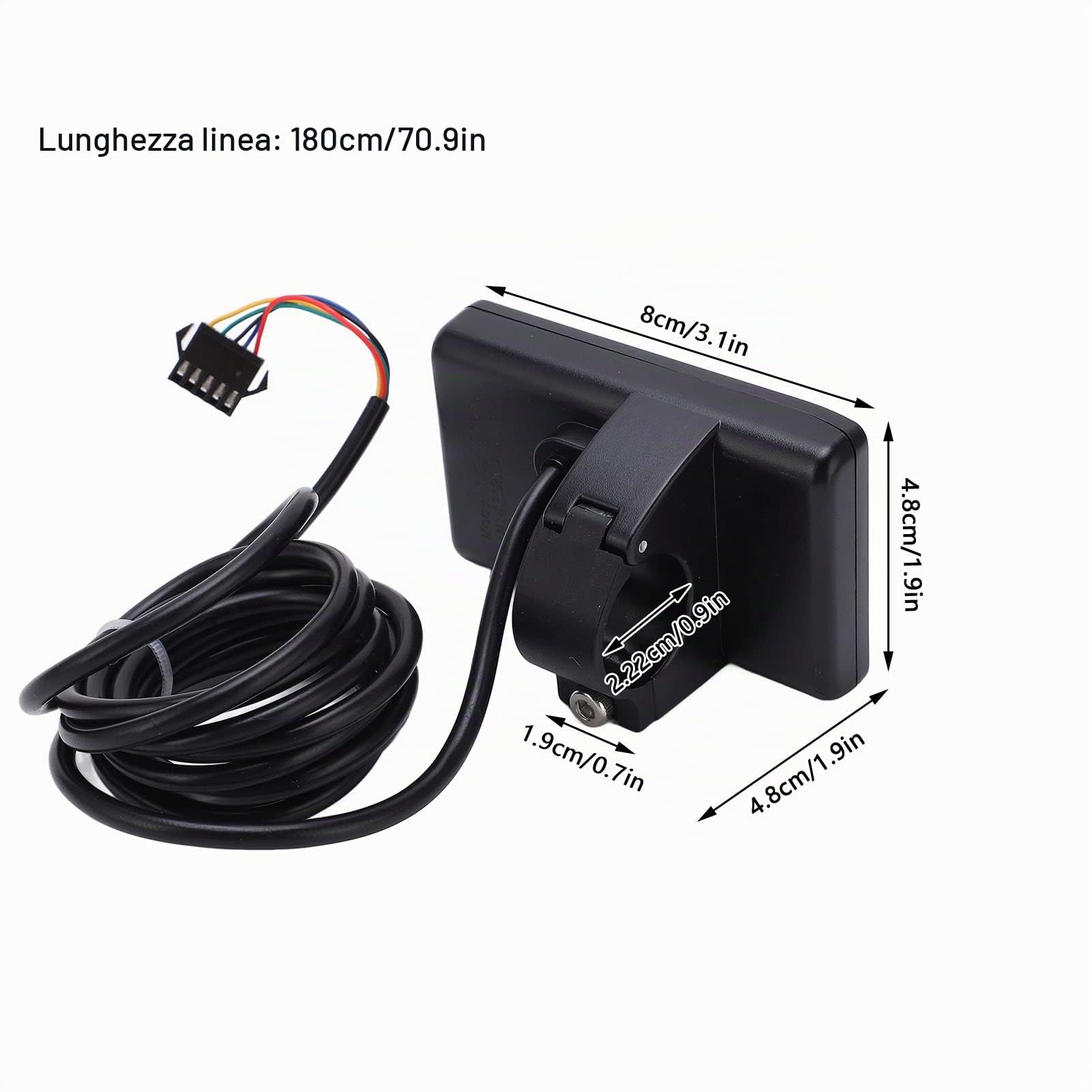 BuyWeek Display LCD per Bici, 24V 36V 48V S866 Pannello di Controllo Meter con Spina SM Impermeabile