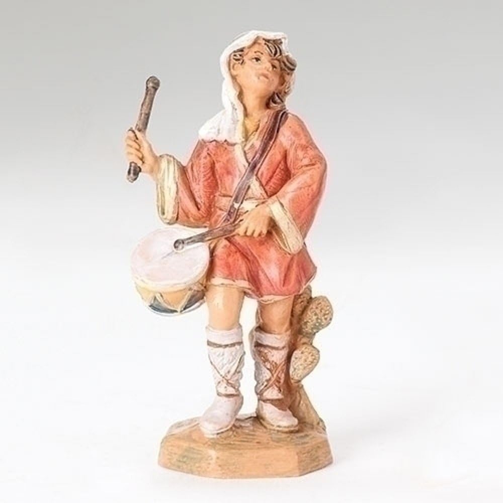 Jareth Drummer Boy 3.5 Inches Scale Polymer Nativity Fontanini Figurine Home Decor