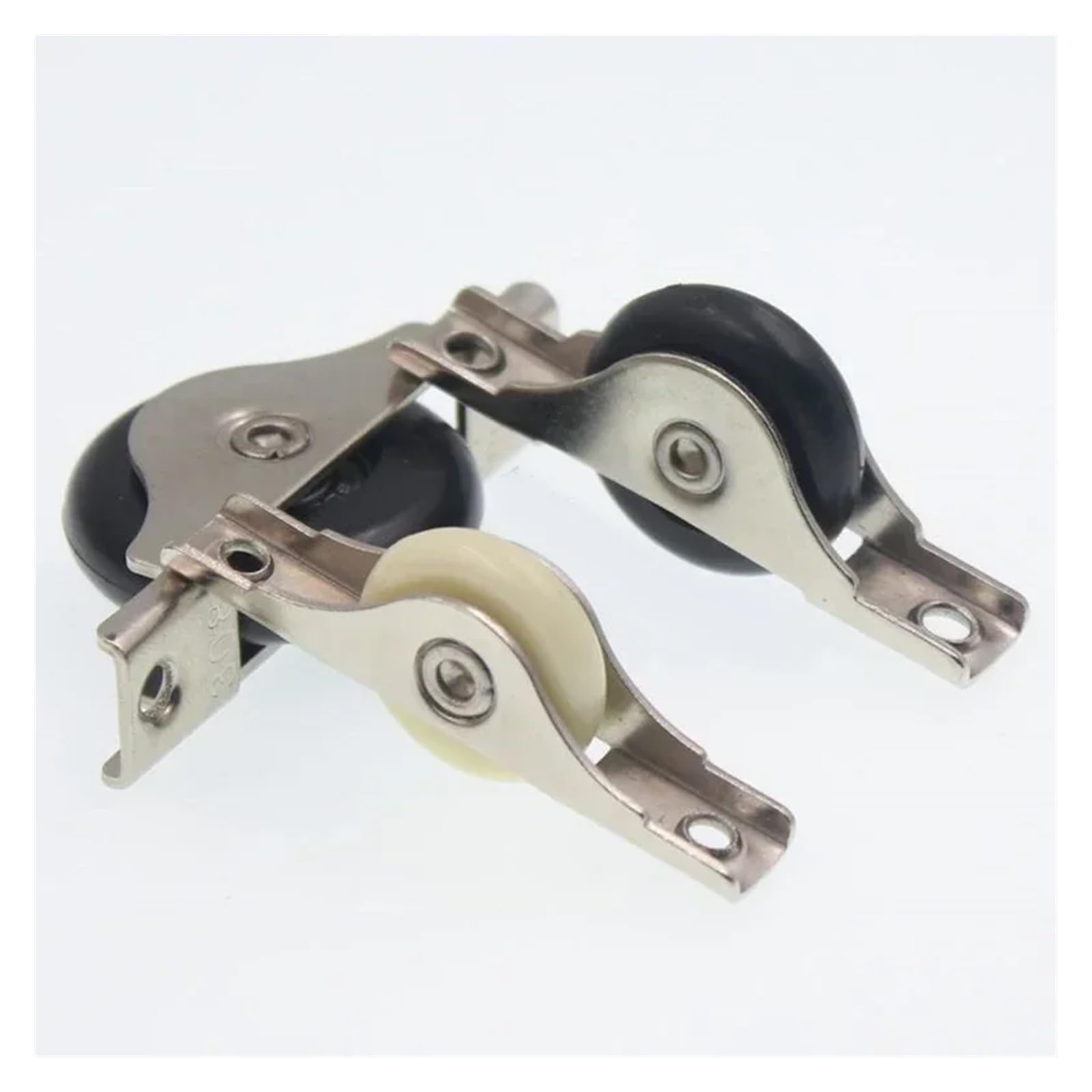 Ślizgowe koła prowadzące drzwi, koła obrotowe drzw Koła do drzwi przesuwnych szafy, rama żelazna, nylonowe, 4 szt., 25-40 mm(L 40mm-4pcs)