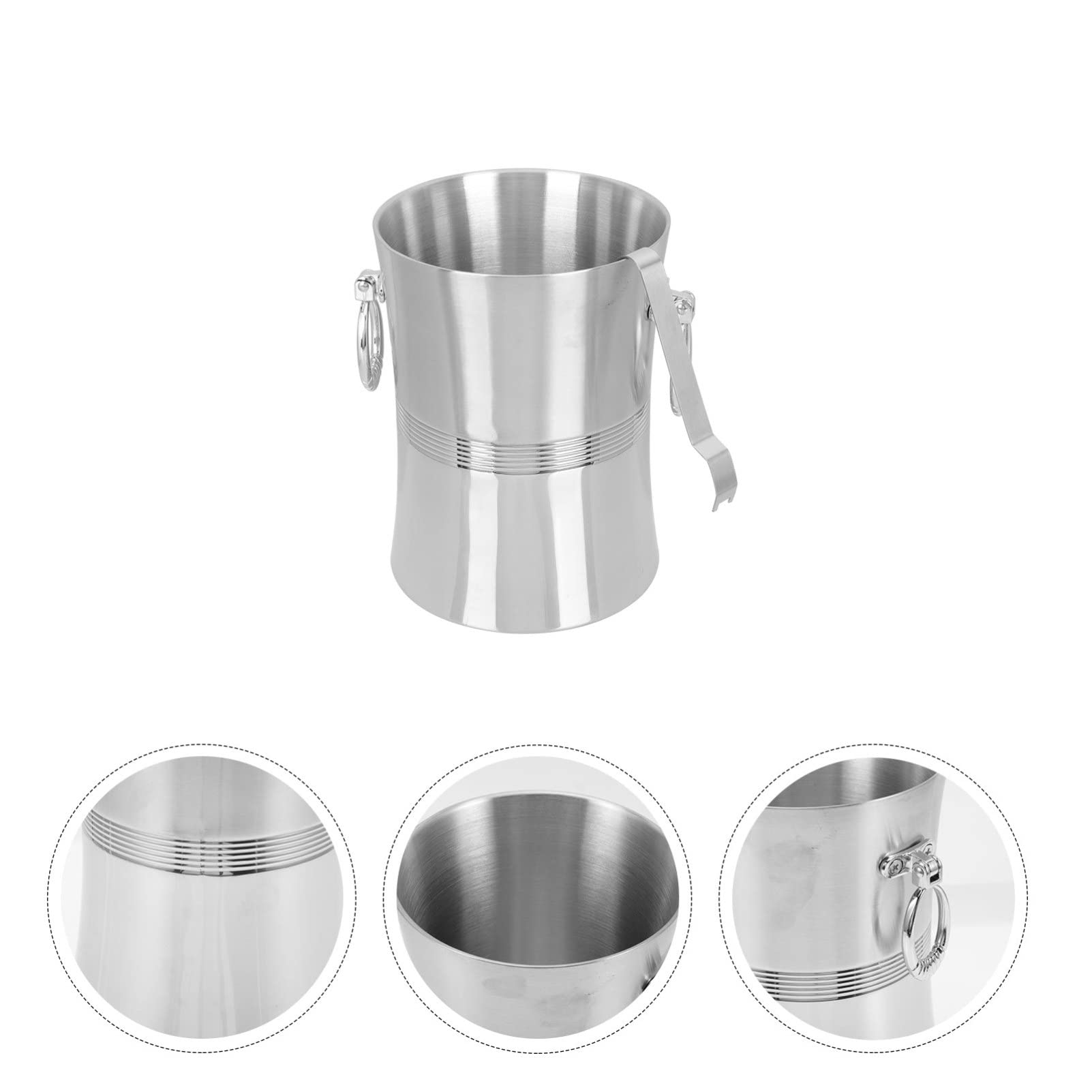 HEMOTON Cubo De Hielo De Acero Inoxidable Beber Enfriador De Botellas De Vino Cubo De Hielo De Refrigeración Cubo De Hielo De Botella De Vino Engrasador Cubo De Enfriamiento Cubos De Hielo