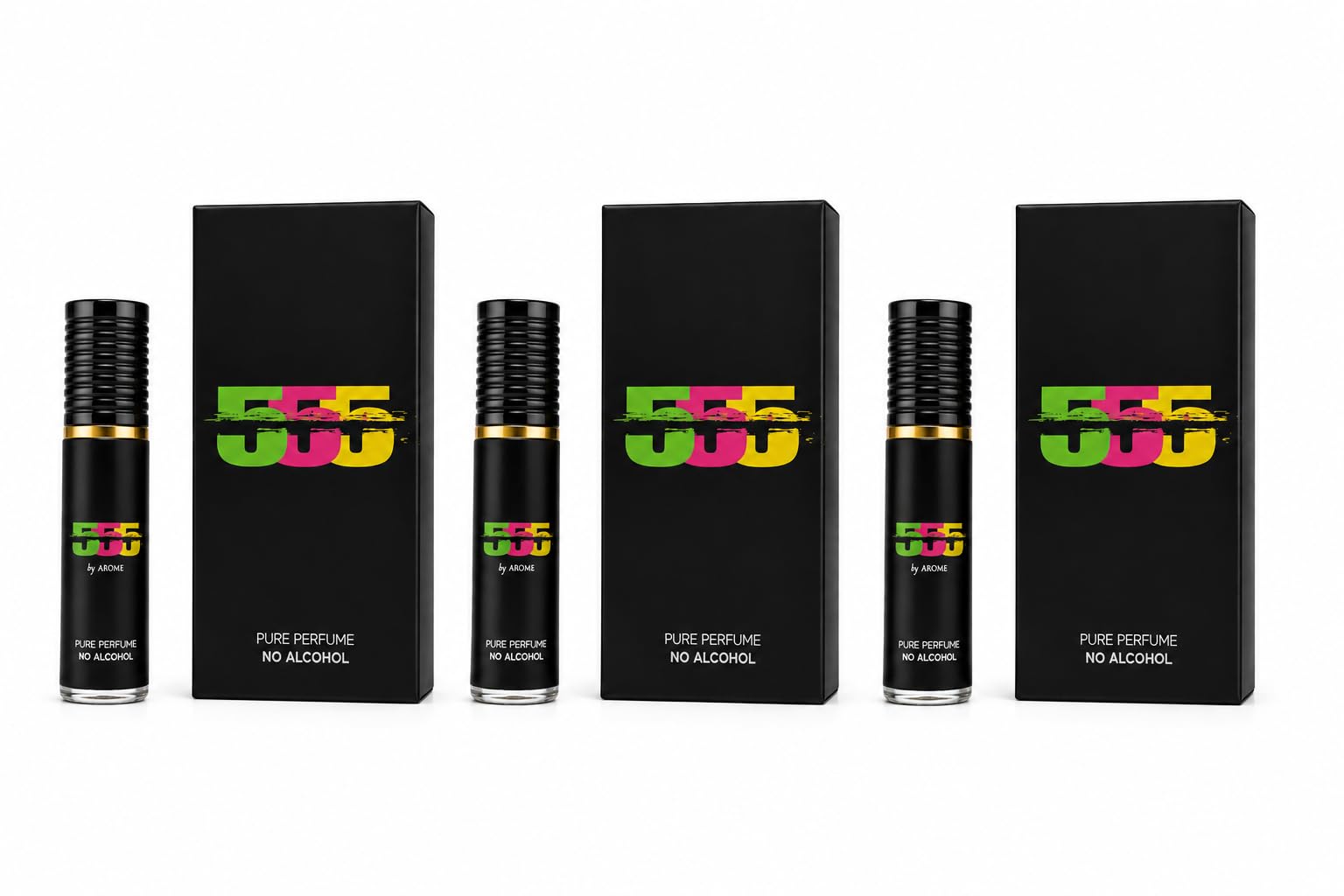 555 Pure Perfume Roll-On Attar Pack of 3 | Long Lasting Non-Alcoholic Attar | Premium Fragrance for Men & Women-image-37