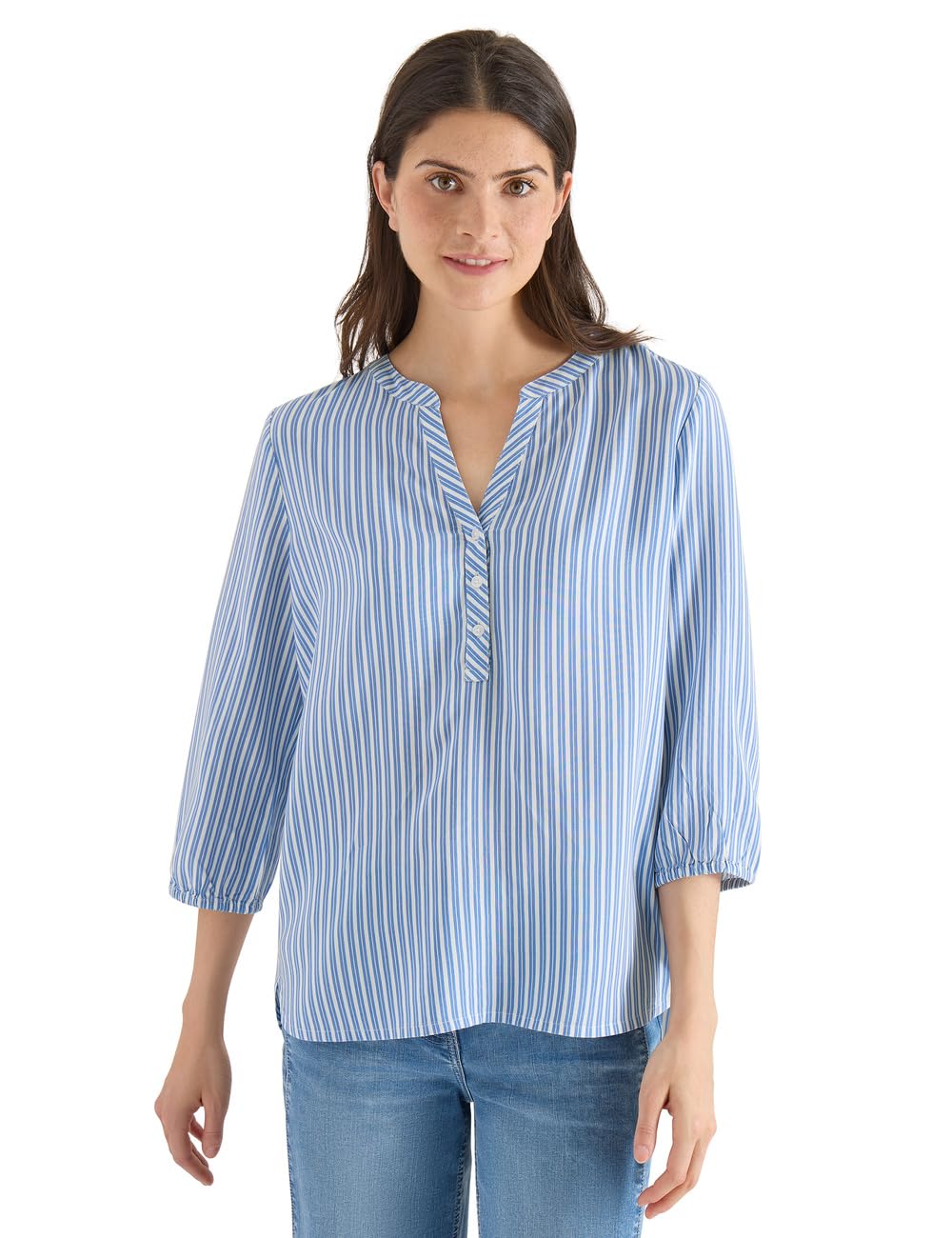 Cecil Striped Blouse Blue S