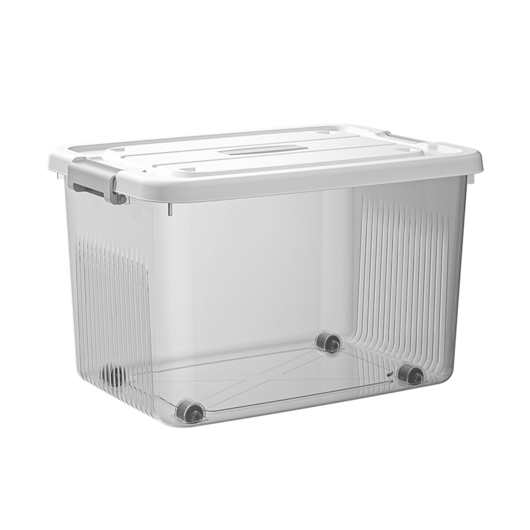 KREPS® Multipurpose Plastic Storage Box Stackable Organizer Containers with Lid & Lock Clips | Clothes, Toys, Books, Kitchen & Home Storage.(PACK OF - 1, X-LARGE - 18 X 12.5 X 9.5 INCH)-image-16