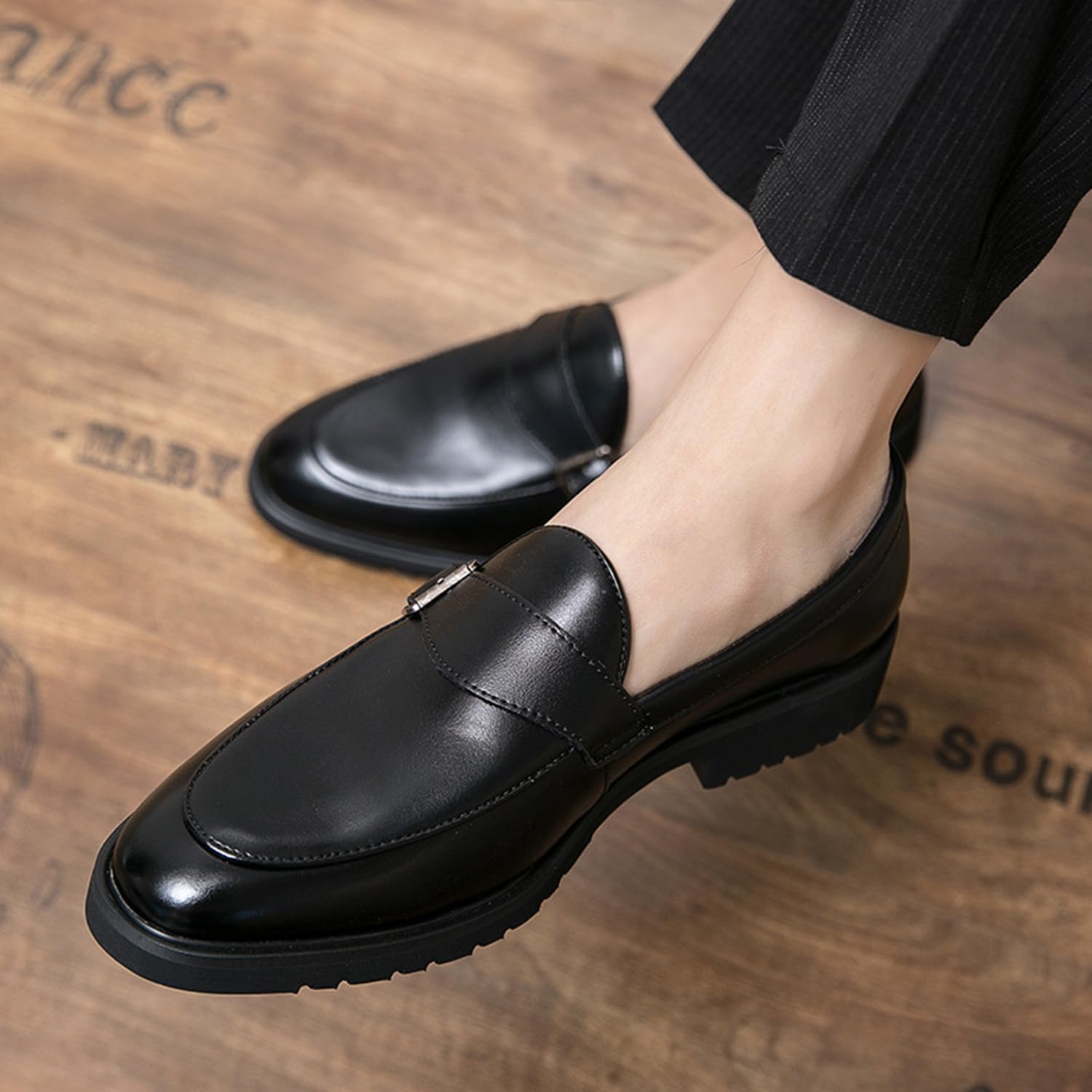Mocassini da Uomo con Fibbia Classici Mocassini da Guida | Uomo Mocassini Eleganti Scarpe Di Guida Comfort Scarpe Fibbia in Metallo Scarpe Formali Da Uomo