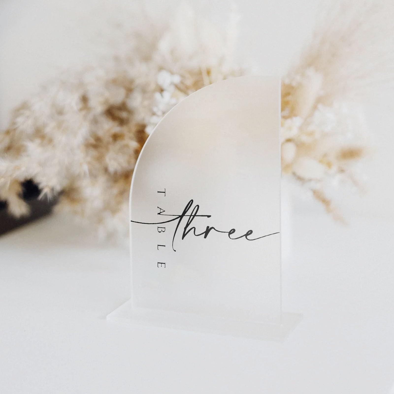 Acrylschild, 10 Stück, mattiert, Halbbogen-Schild mit Ständer, 12,7 x 17,8 cm, DIY Hochzeitstischnummern, Veranstaltungen und Partys