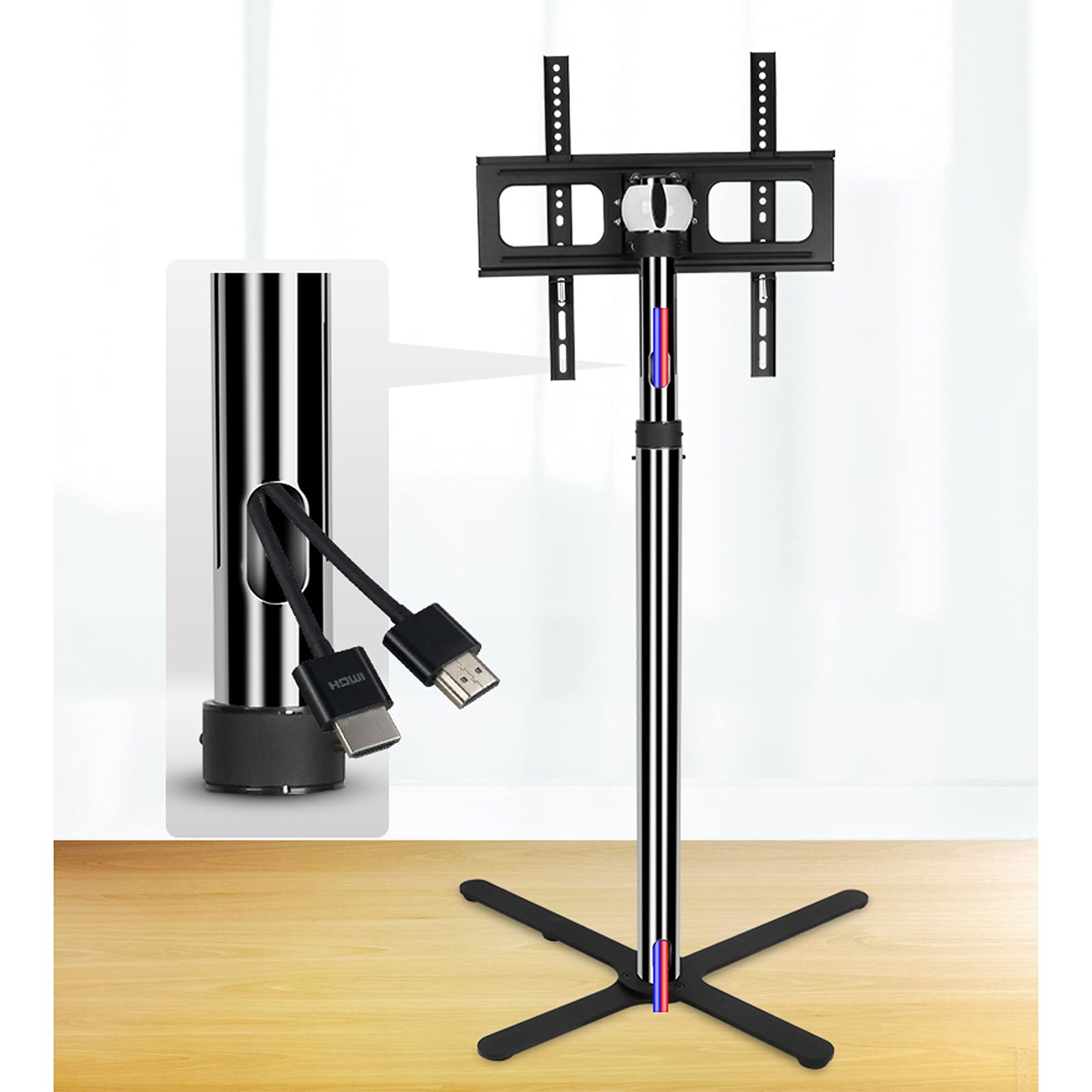 tv Stand Pavimento TV Stand Mount Universal. TV Stand Altezza regolabile, inclinazione, girevole TV Montare per TV a schermo piatto da 32 a 50 pollici, max VESA 400X40. 0mm contiene 110 libbre. .per c