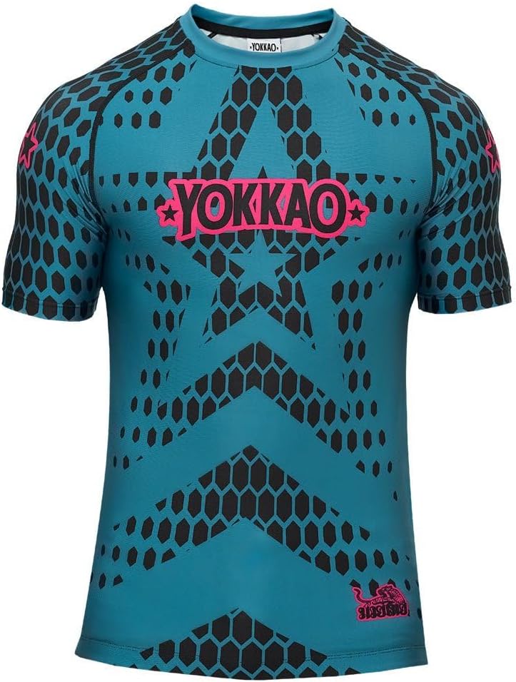 YOKKAO Stargame Compression Short Sleeve Rashguard Shirts for FITNESS