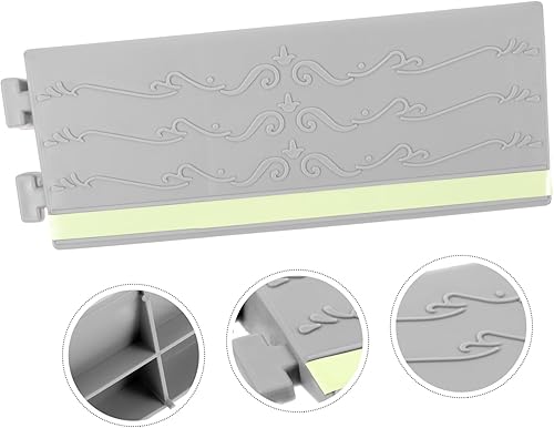 Miniatura 4 de GLEAVI Rampa de umbral interior Almohadilla de plástico Barrido Robot Rampa Uso en el hogar Fácil de instalar Gris 25 * 3.5