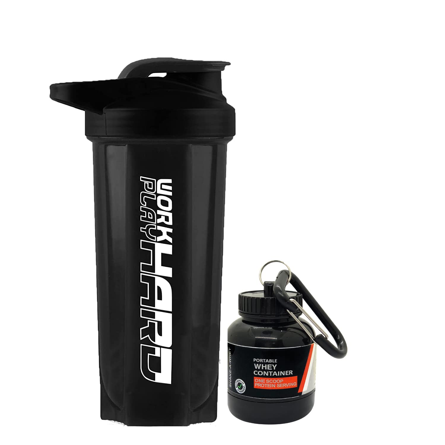 COOL INDIANS Sports Gym Shaker Bottle for Protein Shake 100% Leakproof and BPA Free Protein Shaker|Sipper Bottle (Pack of 2 Shaker Bottle and WHEY Loader Container Bottle) (Black)-image-27