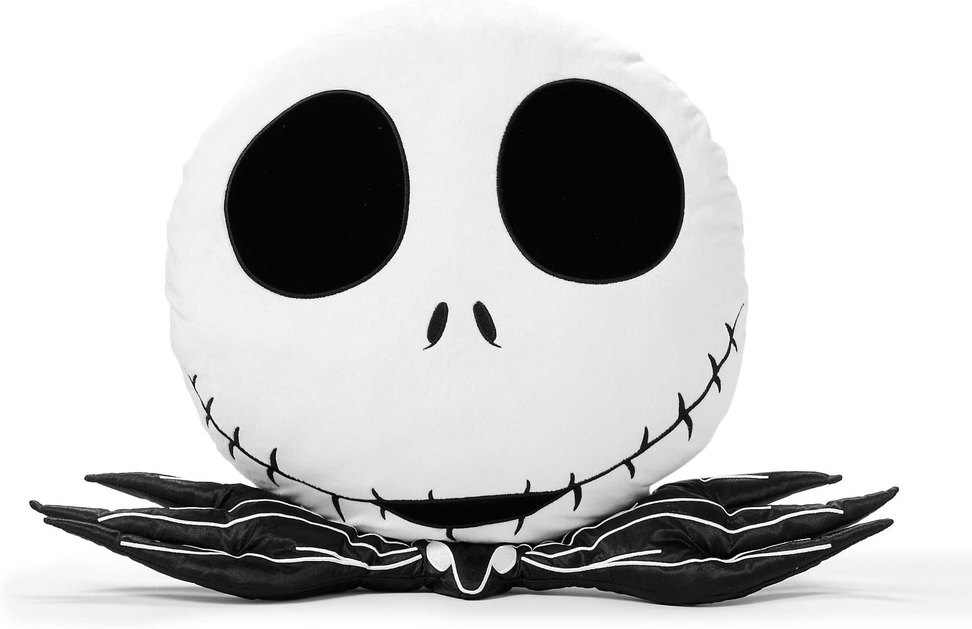 Official Jack Skellington Cushion, Tim Burton's The Nightmare Before Christmas, 52cm/20”, Fun Pillow Features Halloween Town's Hero Face