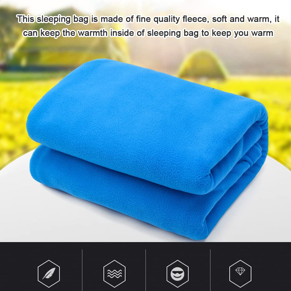 Sacco a pelo in pile di alta qualità, 1,8 m x 0,8 m, con custodia, disponibile in verde scuro, caffè, grigio, blu reale per il massimo comfort e calore