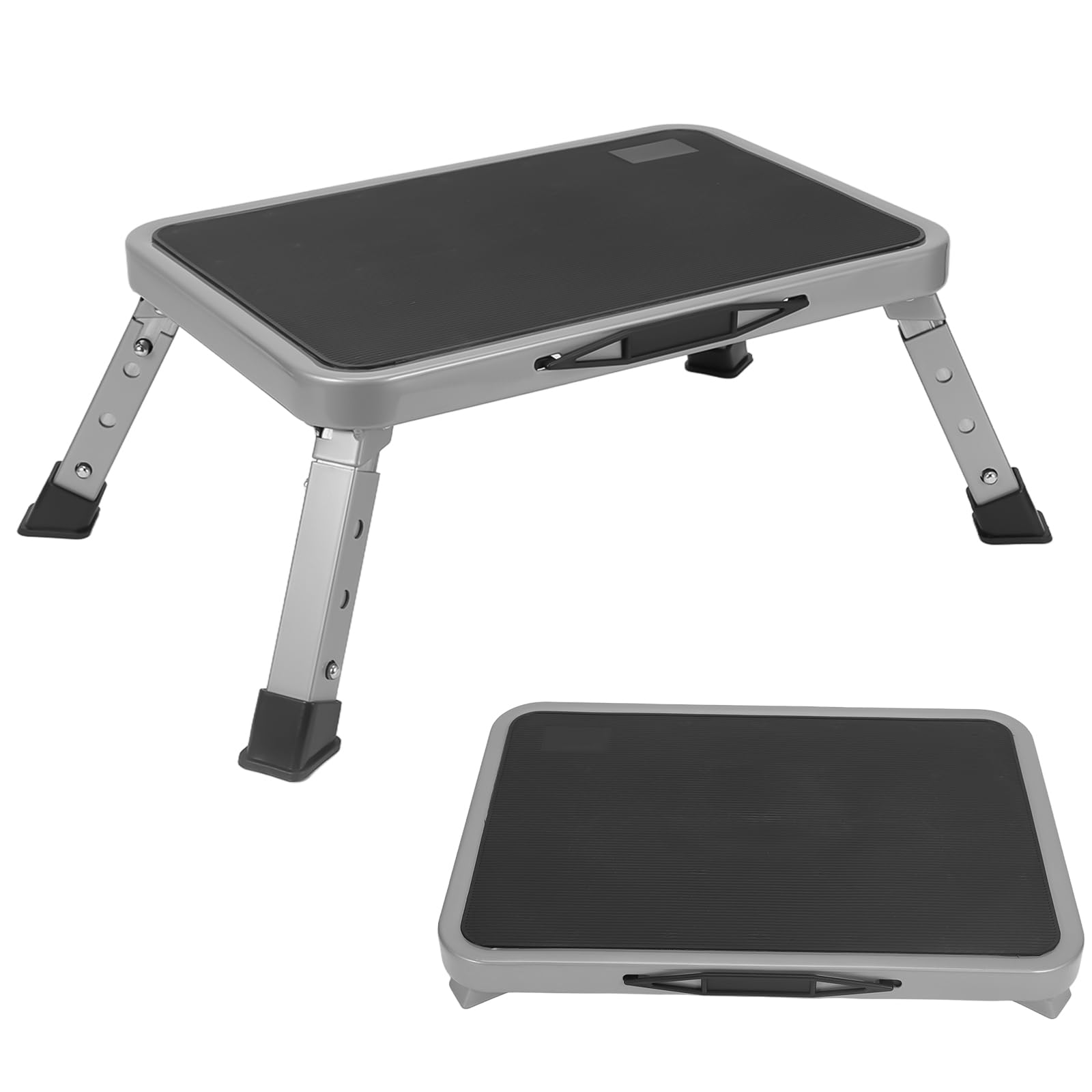 Taburete Plegable, Escalera Ajustable de 3 Niveles, Plataforma Antideslizante Amplia, Peldaño Portátil para Adultos, Niños, Cocina, Oficina, Dormitorio y Hogar