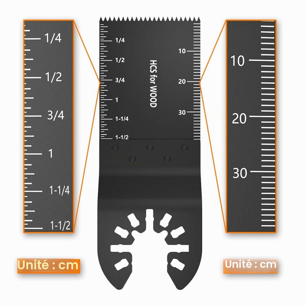 Lot de 50 lames de scie professionnelles bi-métal pour outils d'oscillation multi-outils à libération rapide pour fines multimasters, Makita, Rockwell, artisan Bosch et plus