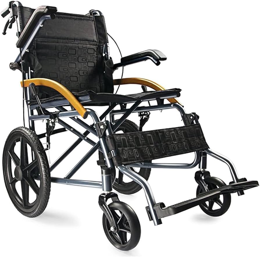 【新品未使用】簡易式　折りたたみ車椅子　介助用　ブレーキ付き 車椅子 介助型 折りたたみ式 簡易車椅子 持ち運び易い 軽量 アルミ製