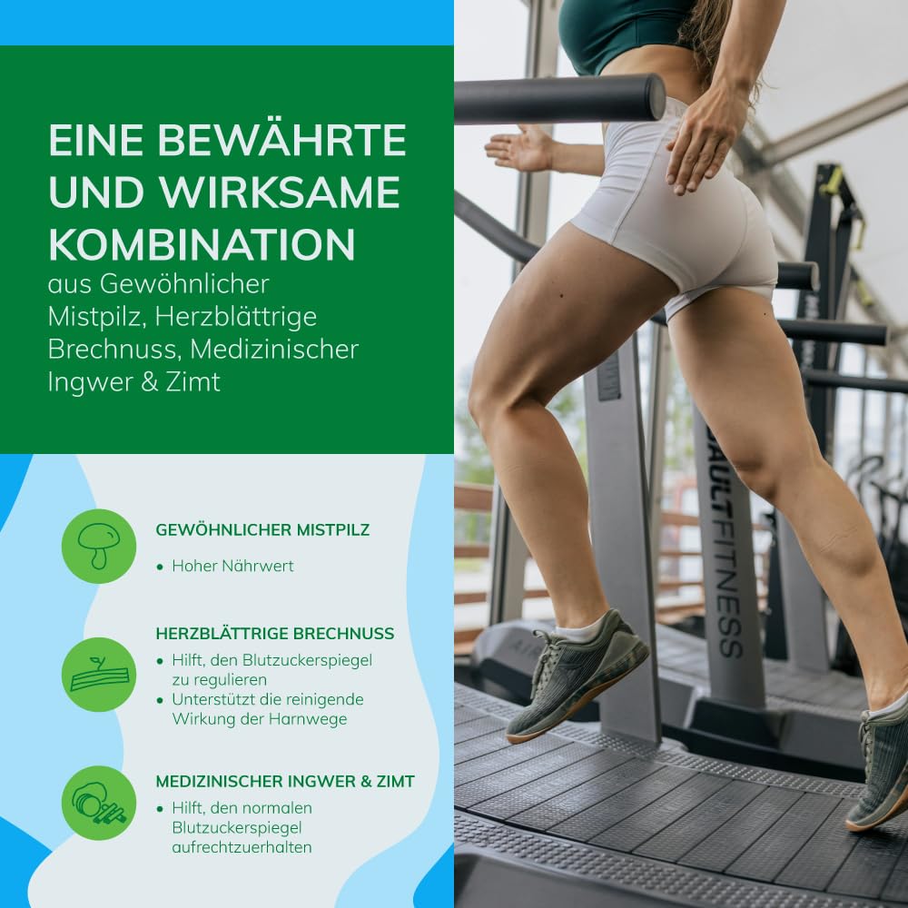 GLUREGUL 60 Kapseln | Natürliche Unterstützung für die Blutzuckerregulierung | Mit Stinktierkohl, Terminalia Arjuna, Medizinischem Ingwer & Zimt | 100% Natürlich, 640mg