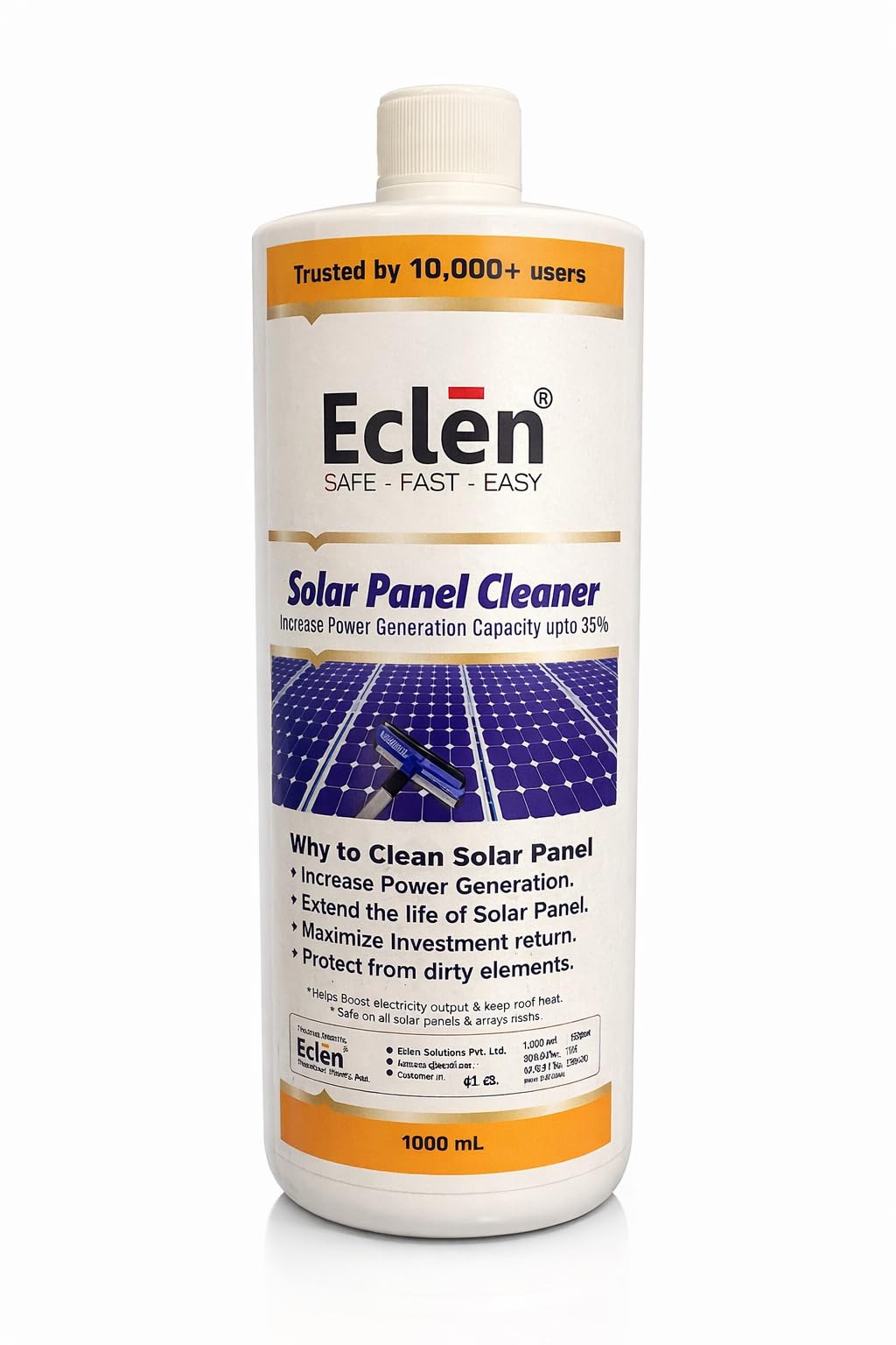 ECLEN Solar Panel Cleaner 1 L | Water Spray & Soft Brush for Efficient Dust & Dirt Removal | Safe for Solar Panels, Windows, and Glass Surfaces | Eco-Friendly Cleaning Solution-image-21
