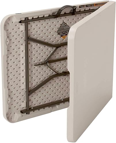 Miniatura 10 de Lifetime 80753 Mesa comercial plegable en la mitad, 6 pies, almendra