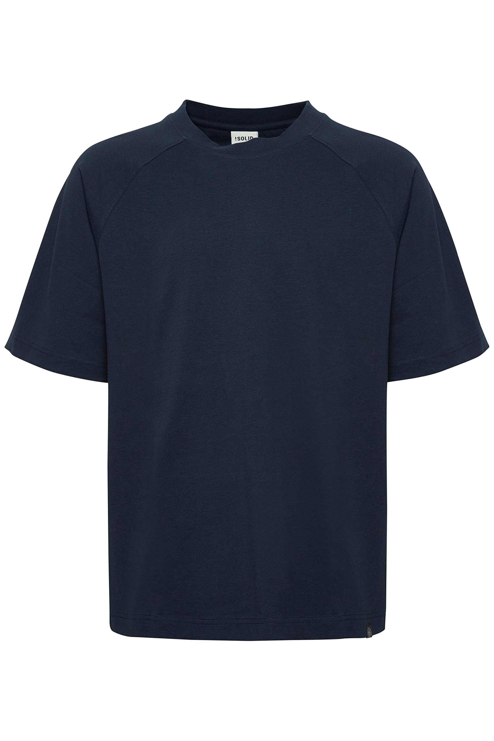 !Solid SDEyad Herren T-Shirt Kurzarm Shirt Basic mit Raglanärmel kleine Stickerei im Nacken Überschnittene Schultern Oversize Fit