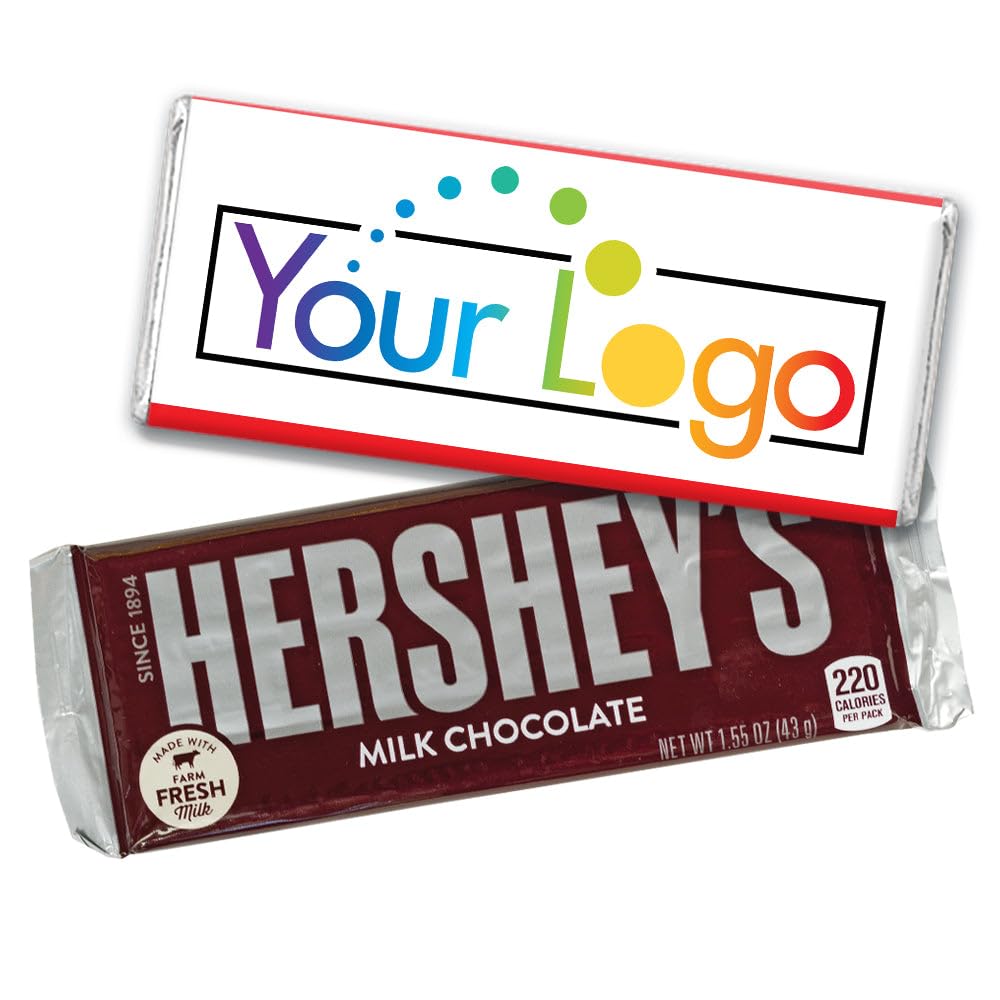 50 Pcs Personalized Candy Promotional Products Add Your Logo Chocolate Bars - Red