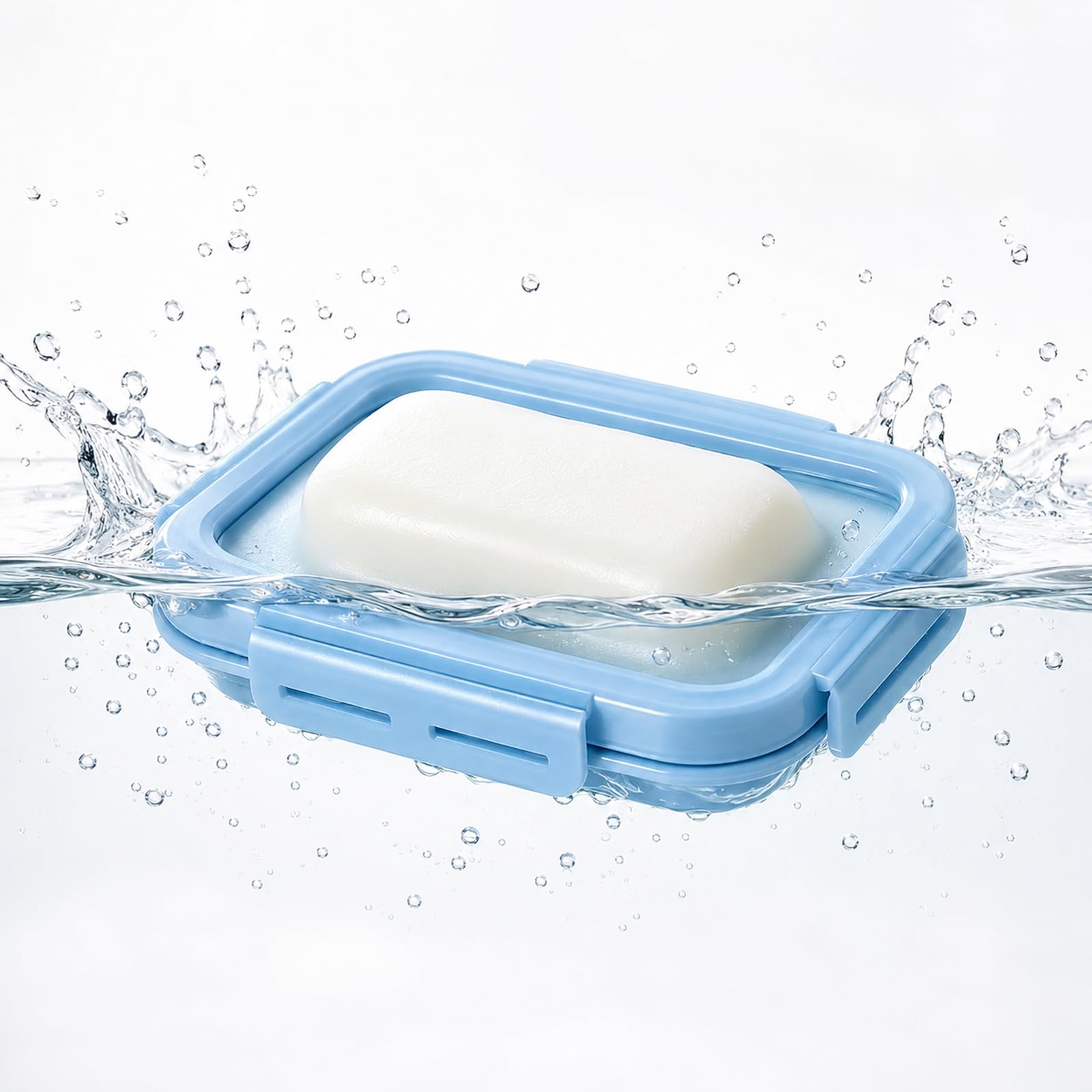 Travel Soap Case Leakproof with Lid Portable Silicone Soap Travel Case Container Waterproof Expandable Seal Organizer for Travelling Jewelry Camping Shower Gym Daily Essentials-image-42