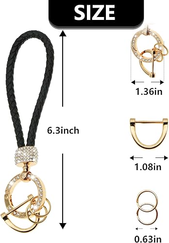 Miniatura 3 de LORYVAN Funda para llavero Nissan TPU suave protección de 360 grados con llavero de cuero