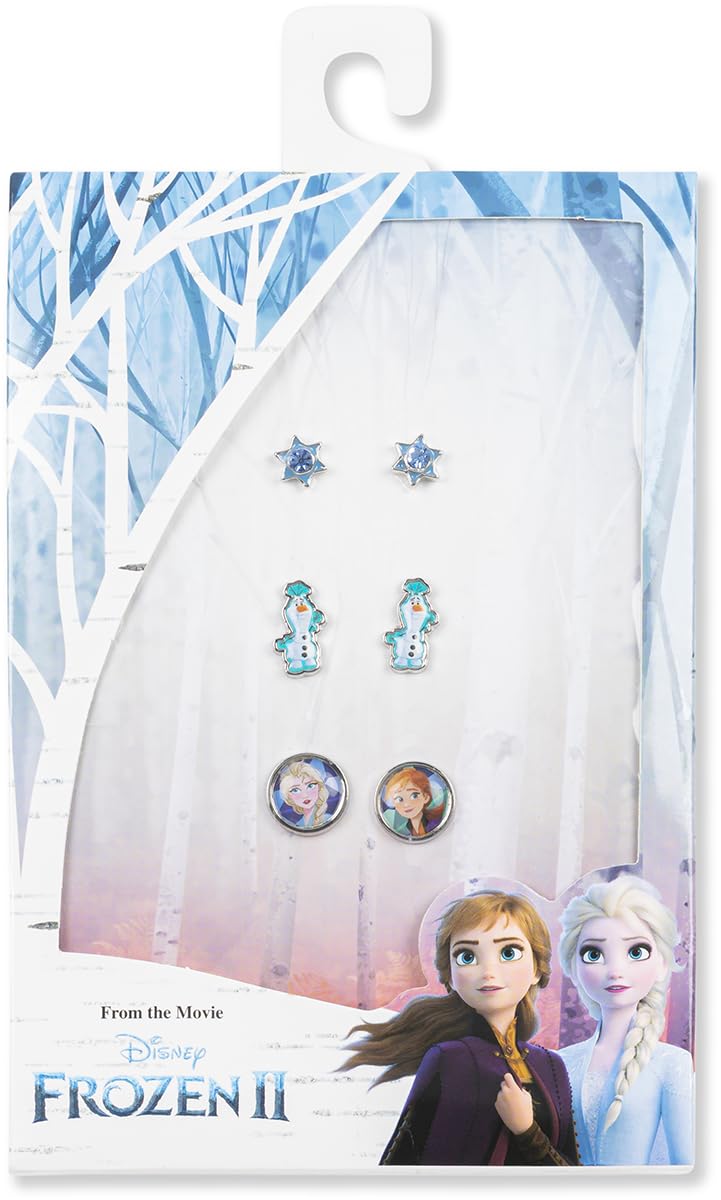 Disney Frozen Trio zestaw kolczyków SH00602RL.PH, Jeden rozmiar, Metal, Bez kamieni szlachetnych