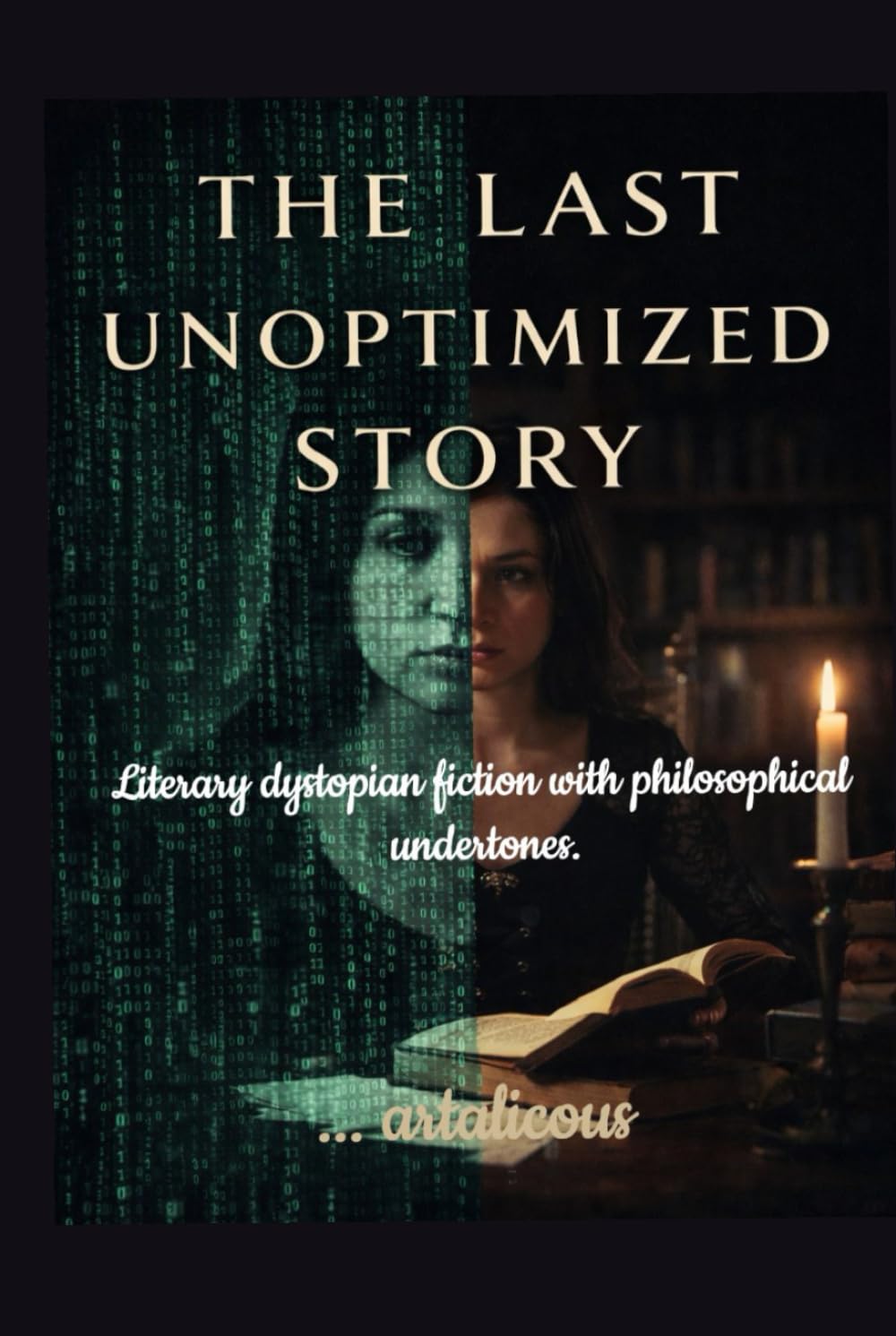 The Last Unoptimized Story: Literary dystopian fiction with philosophical undertones.