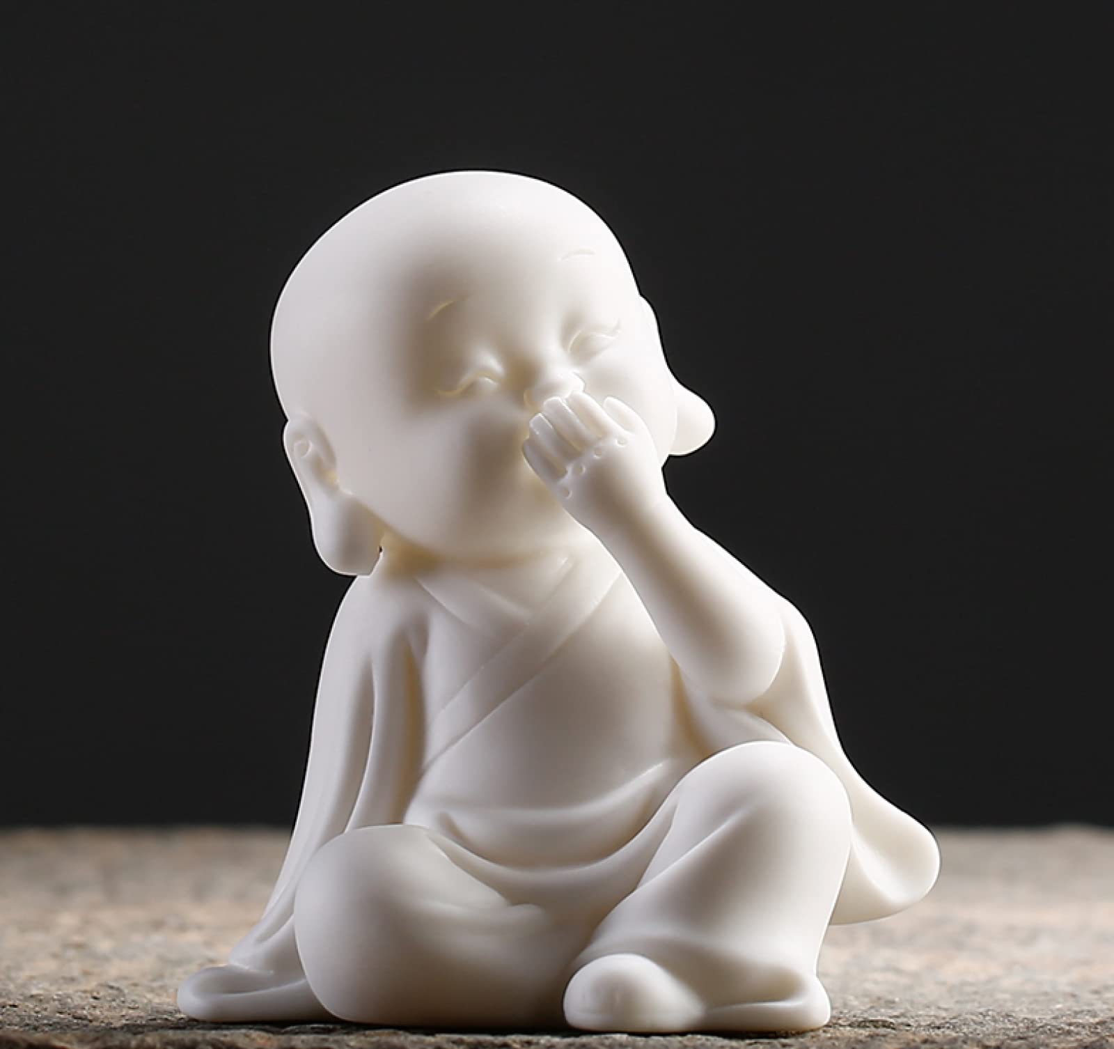 Dytartzx Ceramic Ornament Religious Buddha Statue Figurine Handcrafted Sculpture Ornament Arts Home Office Desktop Decor Gift