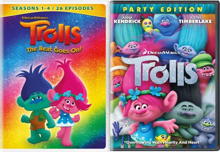 Trolls The Ultimate Collection - Trolls Party Edition 2017 Blu-ray DVD Trolls The Beat Goes On Seasons 1-4 The Complete First Second Third Fourth