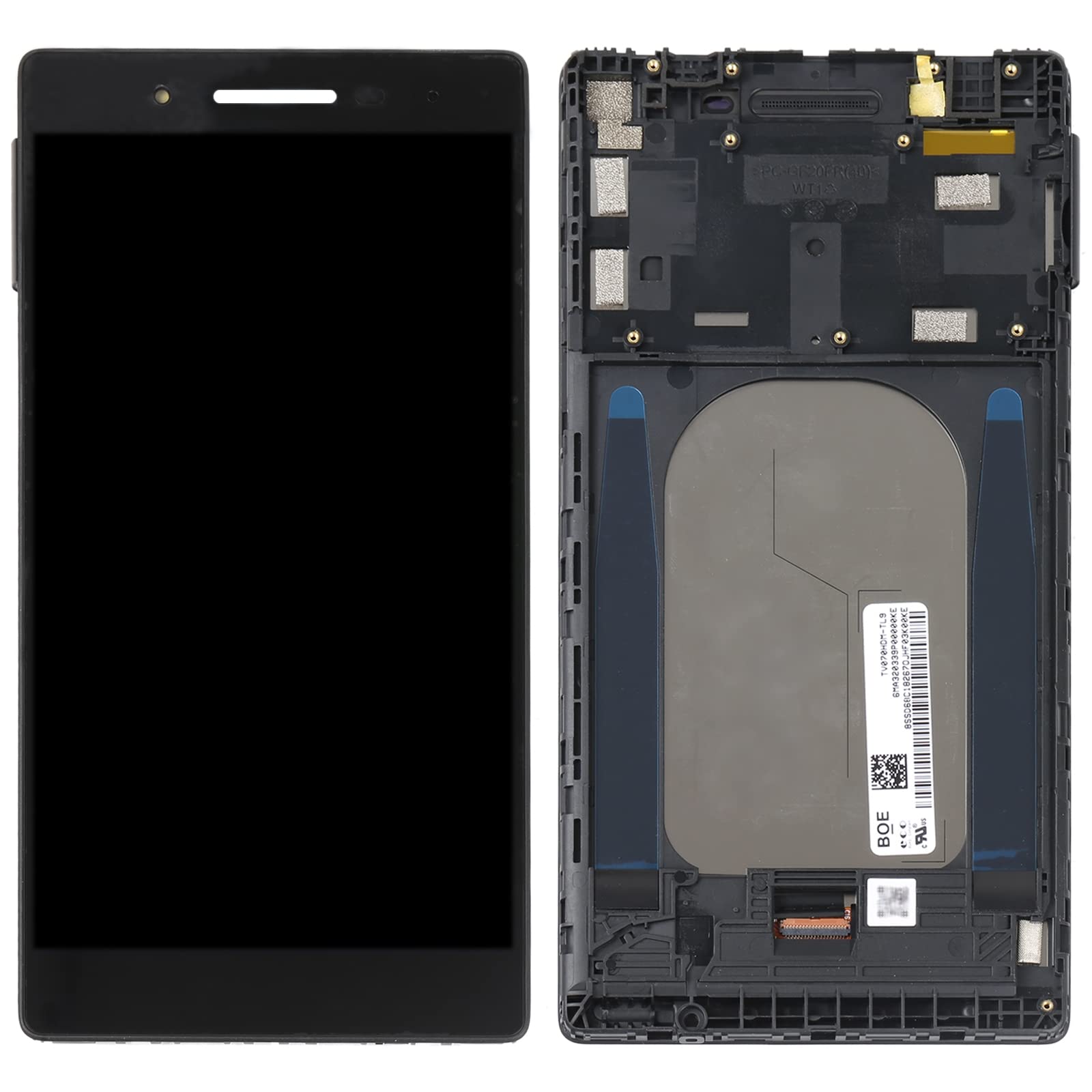 LCD Screen for Lenovo Tab 7 TB-7504N TB-7504X TB-7504F TB-7504 Digitizer Full Assembly with Frame(Black)