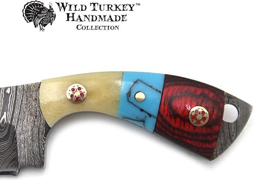 Miniatura 3 de Wild Turkey Handmade Colección Real Damasco Cuchilla Fija Cuchilla Mini Chef
