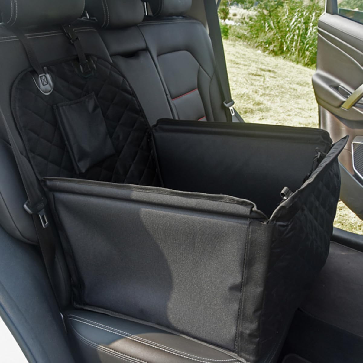 Cuscino Auto per Sedile per Animali Domestici con e Tasca Stoccaggio Facile da Installare e Rimuovere Comodo e Resistente per Viaggi Auto