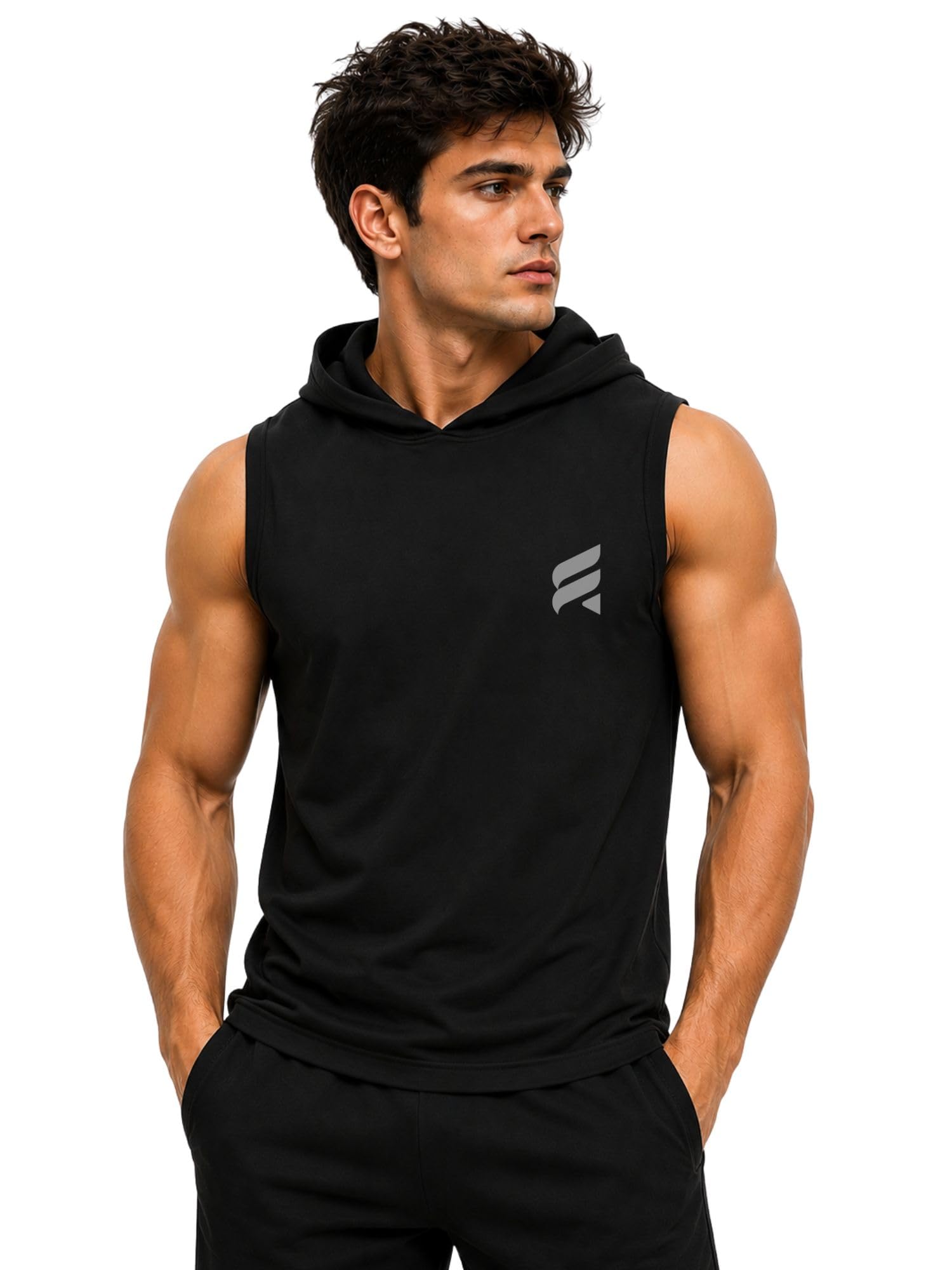 3colors Men's Sleeveless Gym Hoodie Quick Dry Hooded Tank Top SOULFIT-picture-32
