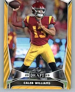 2023 Leaf Draft Gold #20 Caleb Williams USC Trojans RC Rookie Football Trading Card