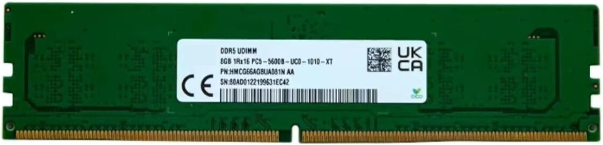 SK Hyn(Hynix) Original 8GB (1x8GB) DDR5 5600MHz (or 4800MHz PC5-38400) High-Performance Gaming RAM PC5-44800 UDIMM Unbuffered Non-ECC 1Rx16 CL46 Desktop PC Memory Upgrade HMCG66AGBUA081N Adamanta
