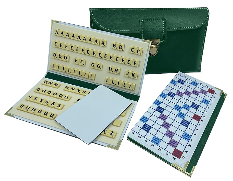 Jeu de Scrabble de Voyage magnétique Pliable Officiel de la fédération française de Scrabble Duplicate Made in France idéal pour Les scrabbleurs de la Famille