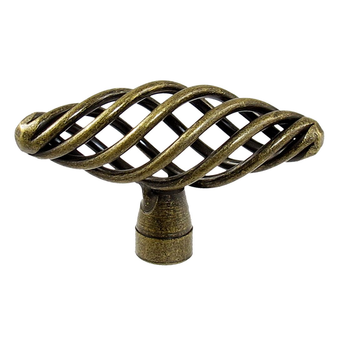 Sourcingmap Cabinet Drawer Bronze Tone Metal Twisted Hollow Door Pull Handle Knob