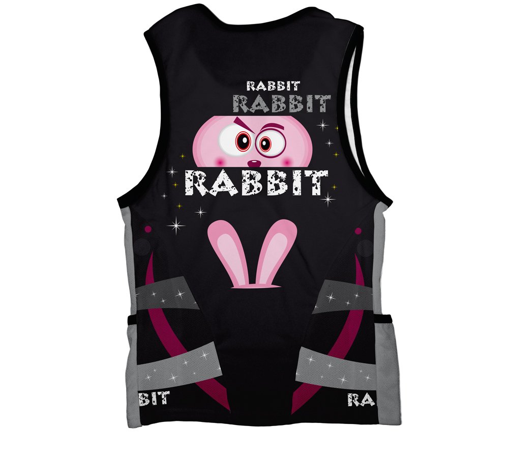 ScudoPro Black Magic Rabbit Triathlon Top for Men - Size 2XL