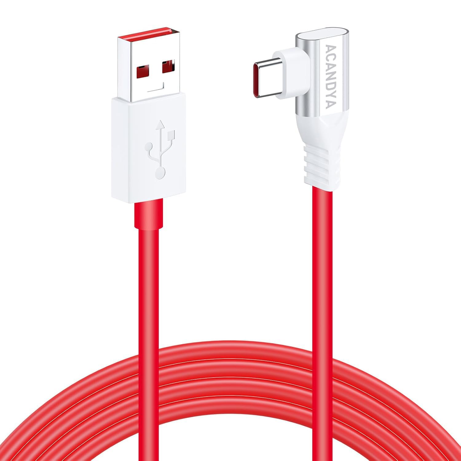 ACANDYA 6FT USB Type C Cable for OnePlus 8 Pro, 80W 65W for SuperVOOC/Warp/Dash Charging Cable Rapid Data Syncing Fast Charger USB C Cable for OnePlus 13 12 12R Open 11 10 8 7T Pro 7 6T, Red