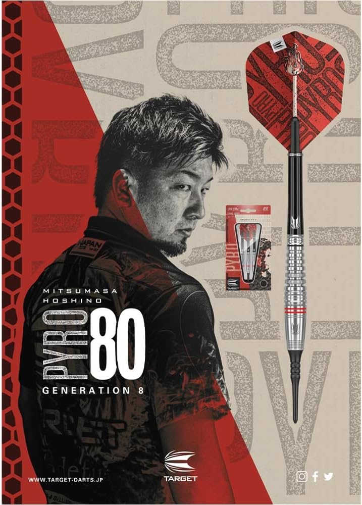 TARGET PYRO80 Pyro Eight Zero G8 2BA <210201> Mitsumasa Hoshino Model Darts Barrel Dart Set