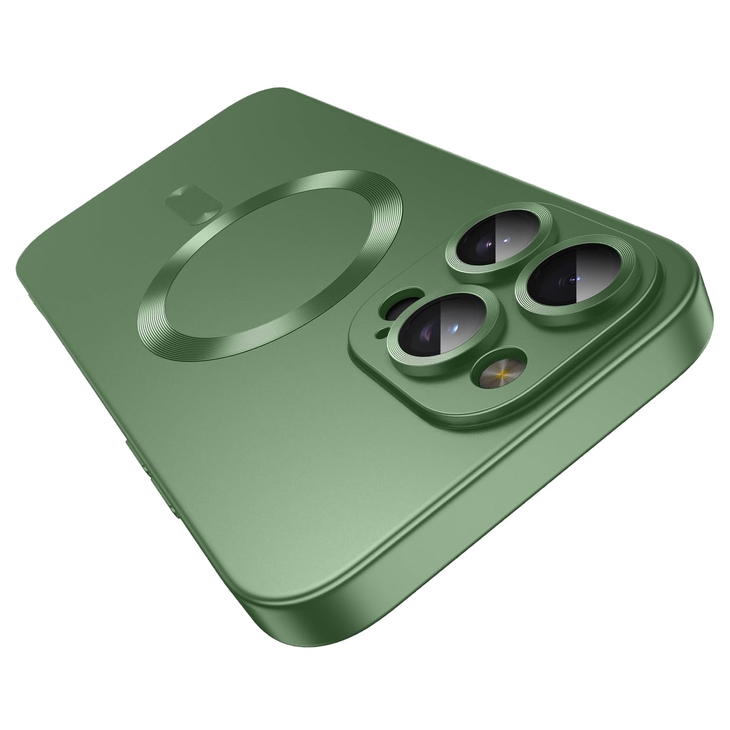 Magnetic Case for iPhone 16 Pro with Camera Lens Protector,Compatible with Magsafe,Full Protection Slim Smooth Anti-Scratch Soft TPU Bumper Phone Case