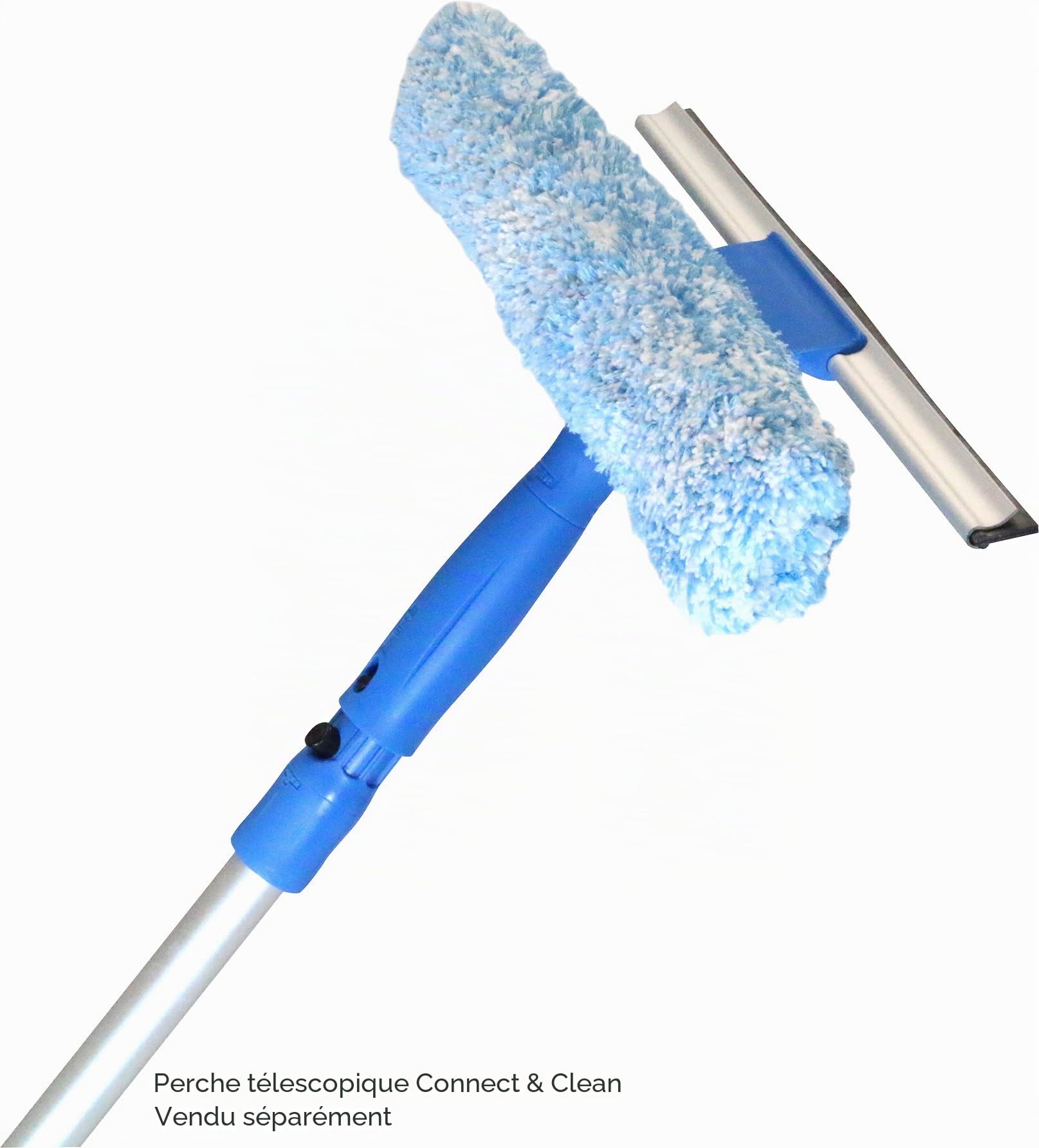 Unger Combi professionnel en microfibre pour fenêtre : raclette professionnelle 2 en 1 et brosse à vitres, 35,6 cm