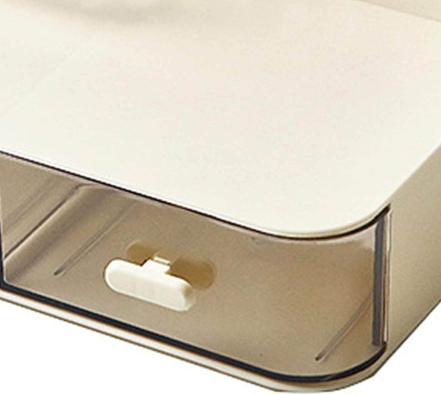 Pegboard Desk Organizer Simple Multifunctional Plastic Storage Rack with Drawers for Stationery Headbands Office Home Workspace (Cream Yellow)