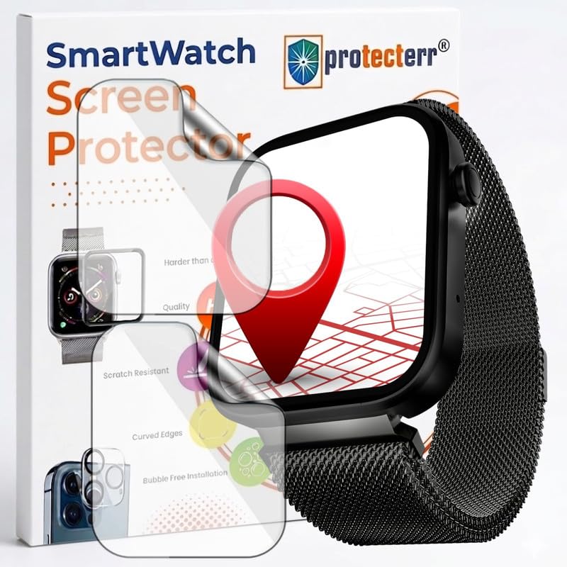 Image of 2-Pack Screen Protector for Boat Storm Call 3 1.83 inch Smartwatch - Flexible TPU Screen Guard, HD Clear, Anti Scratch, Bubble Free, Full Coverage Film - Not Tempered Glass