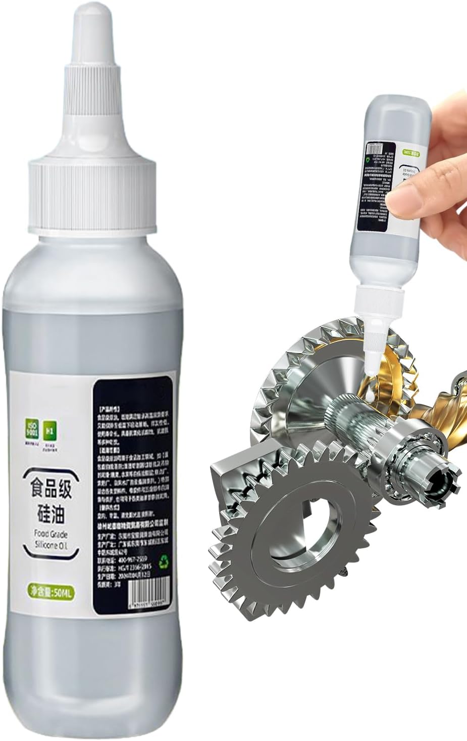 Silicone Lube, High Temp Resistant Grease, Food Processing Machine Silicone Lubricant, for Filling Equipment Conveyor Baking Oven Chain Bearing Gears