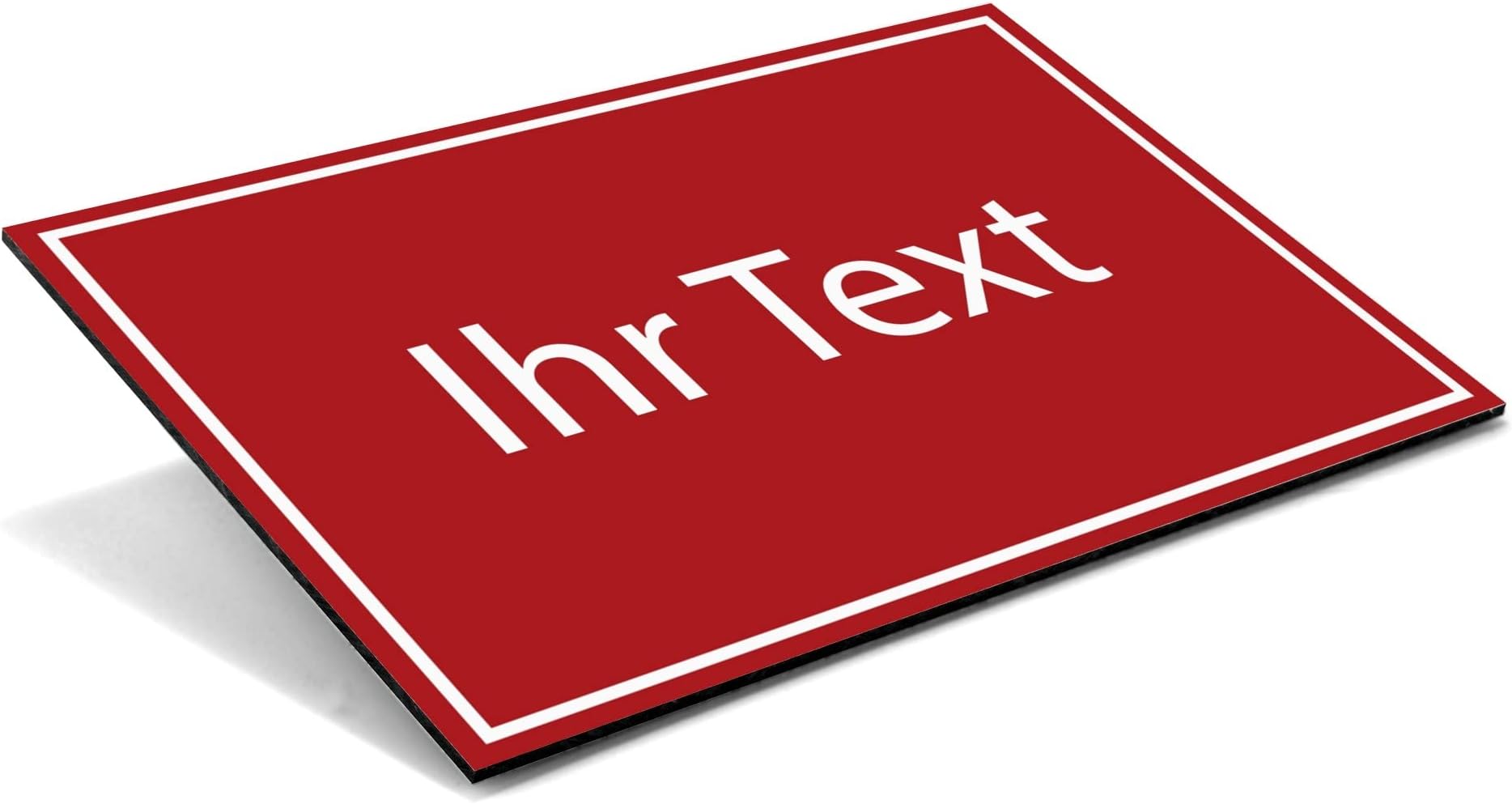 Alu-Schild Mit Wunschtext A4 - Wetterfestes Schild Für Innen & Außen